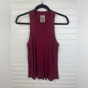 Free People Burgundy Tank Top